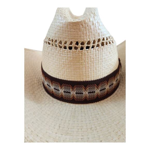 John B Stetson company cowboy hat sz 6 3/4 western hat with brown band - Picture 11 of 13